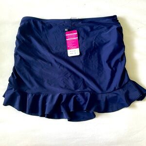 NWT Shekini navy blue swim skirt